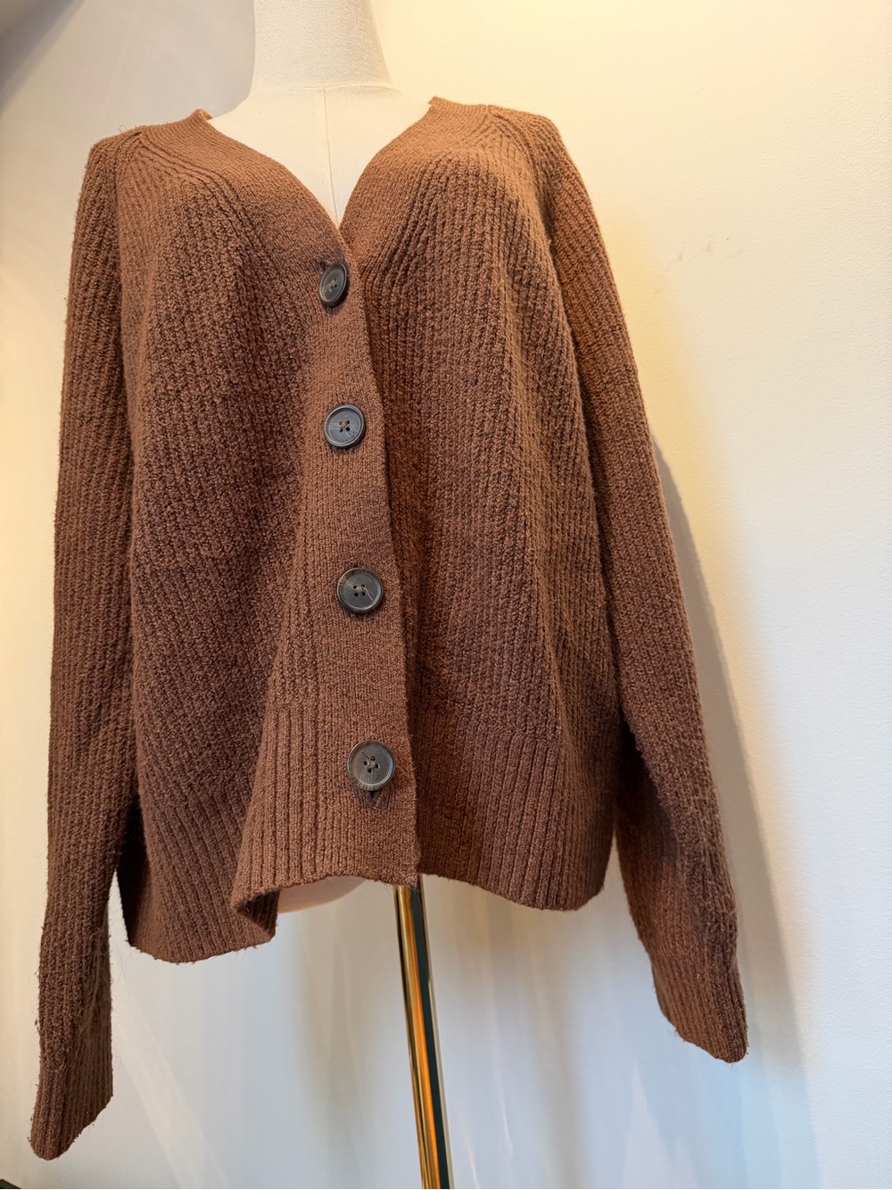 Old Navy Brown Oversized Button-Front Cardigan